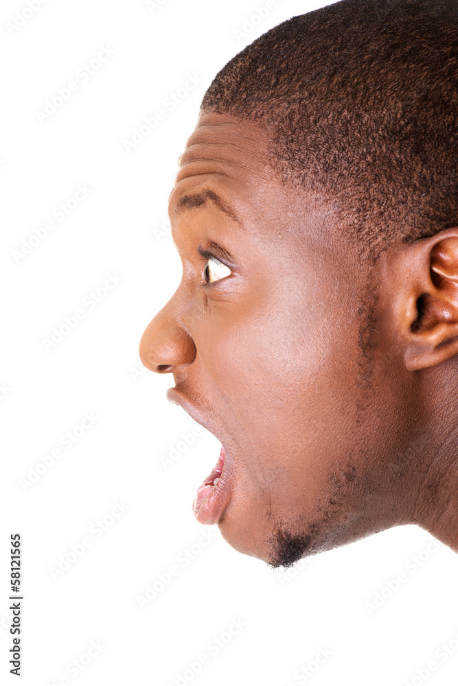 Obraz premium Handsome male screaming/ shouting.