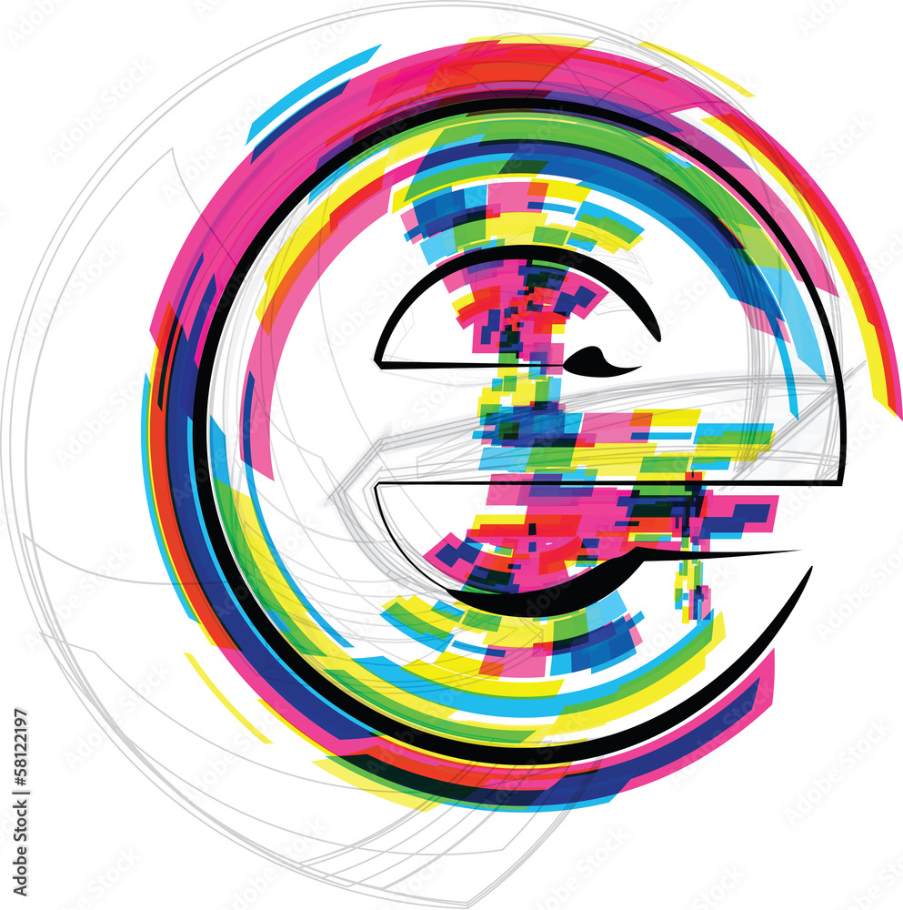 font Illustration. LETTER e. Vector illustration font Illustration. LETTER e. Vector illustration