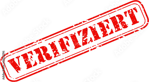 Vektor Stempel Verifiziert rot