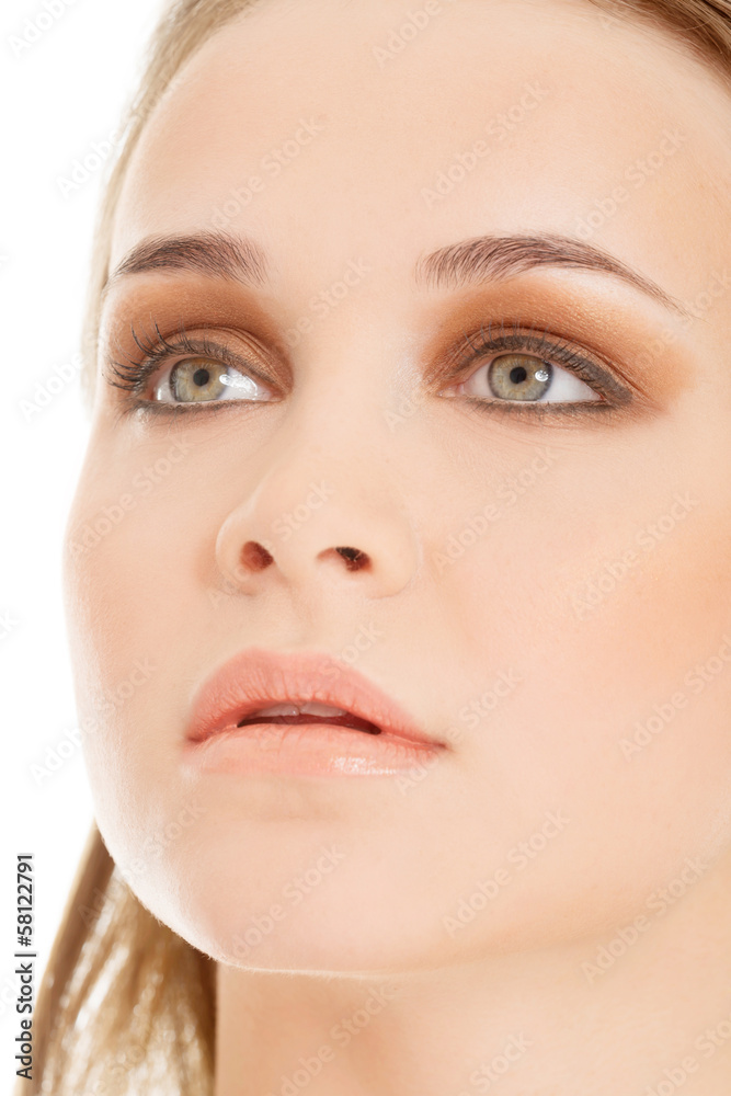 Obraz premium Attractive woman's portrait. Closeup.