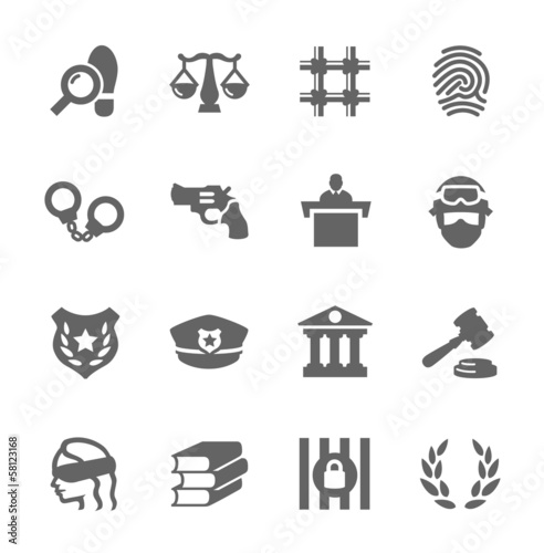 Law and Justice icons