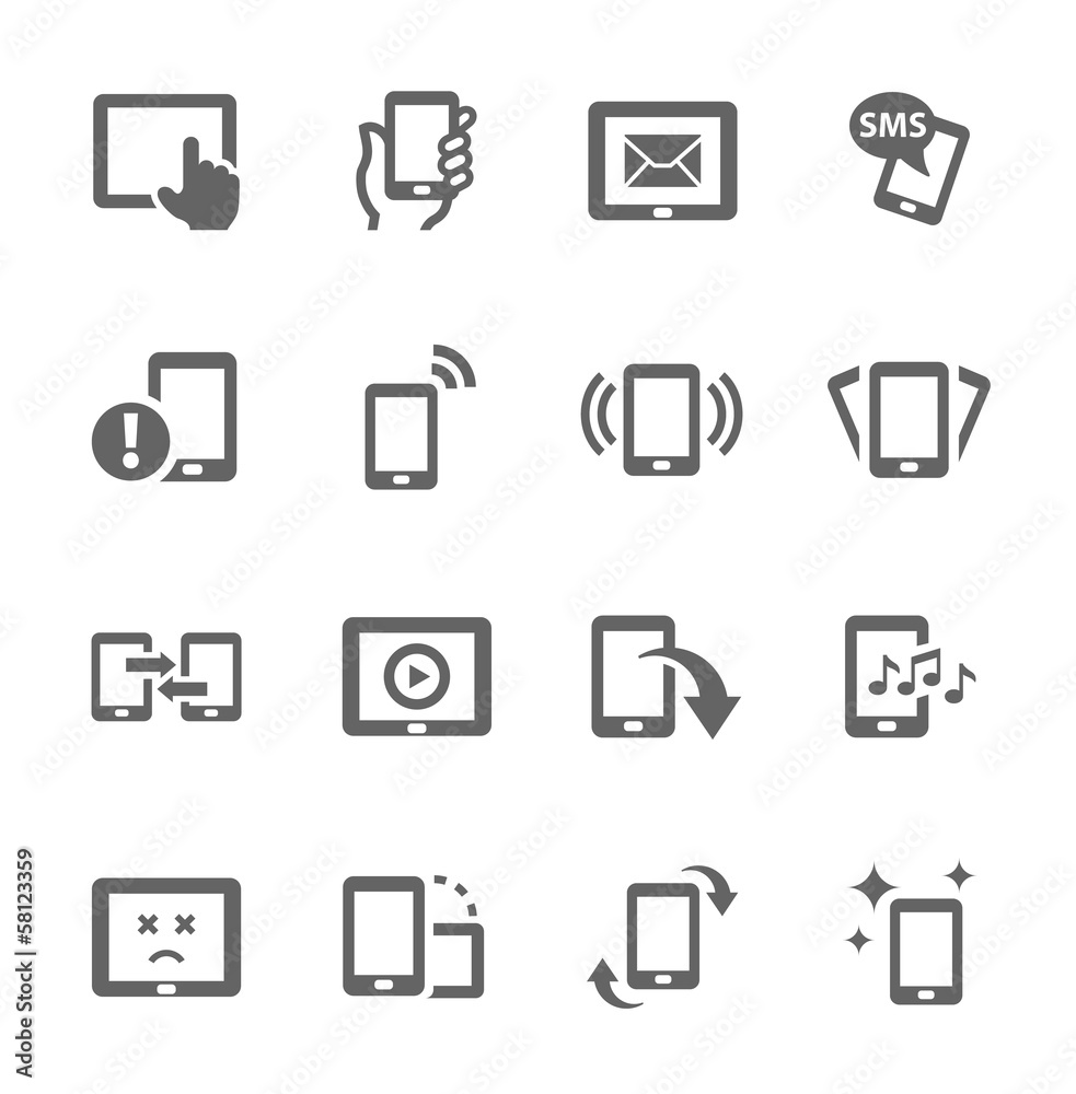 Mobile icons Mobile icons