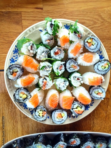 yummy sushi arrangement