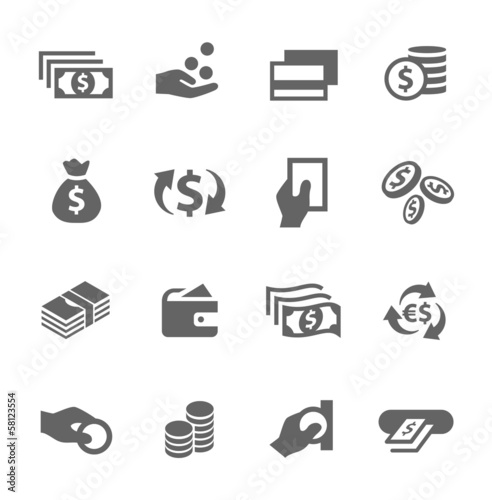 Money icons set.