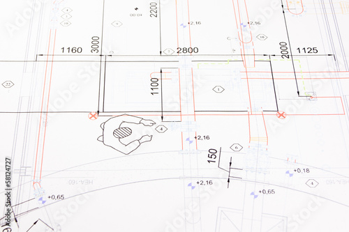 printed technical drawing