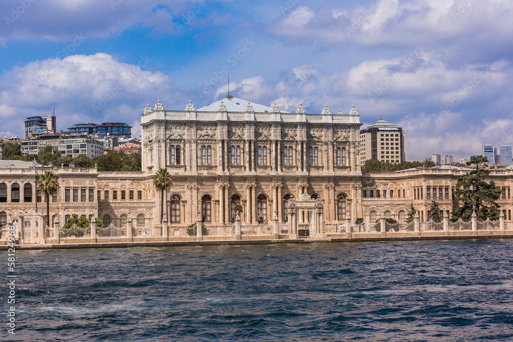 Dolmabahce palace near Bosphorus in Istanbul
