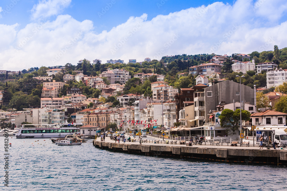 The Bosphorus, also known as the Istanbul Strait, is a strait th