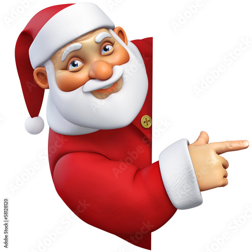 3d cartoon santa