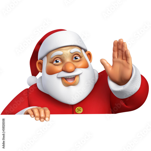 3d cartoon santa