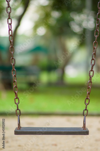 Chain swing on kids playground