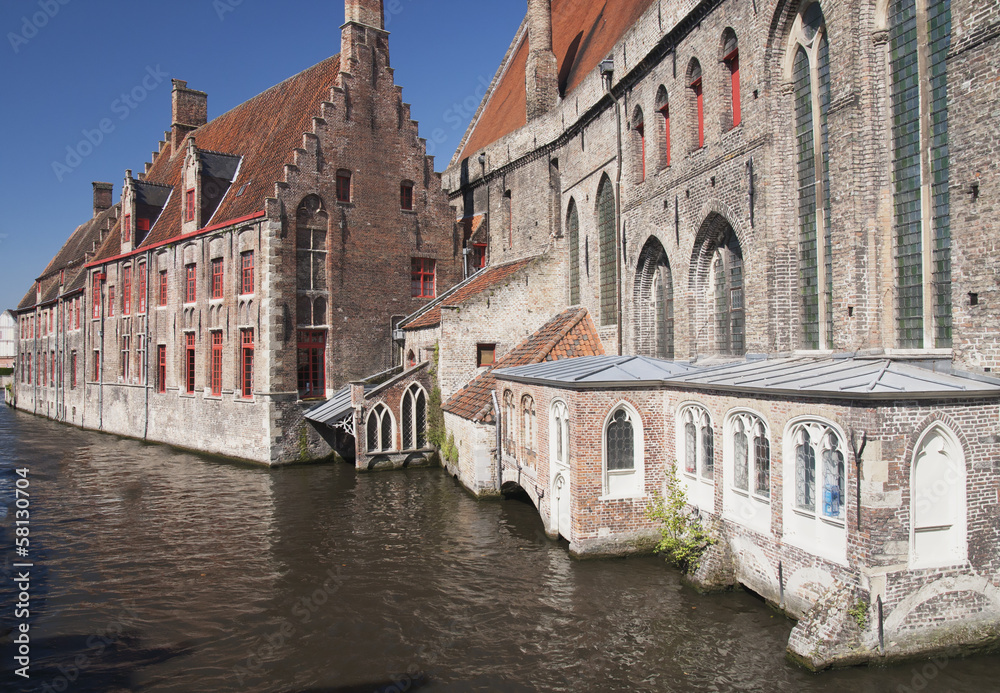 Bruges, medieval city in Belgium..