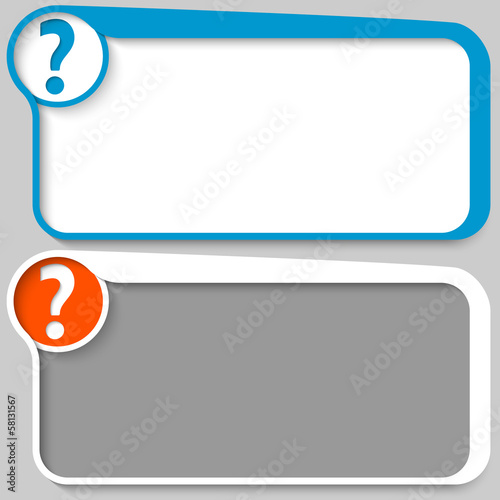 two vector text box and question mark