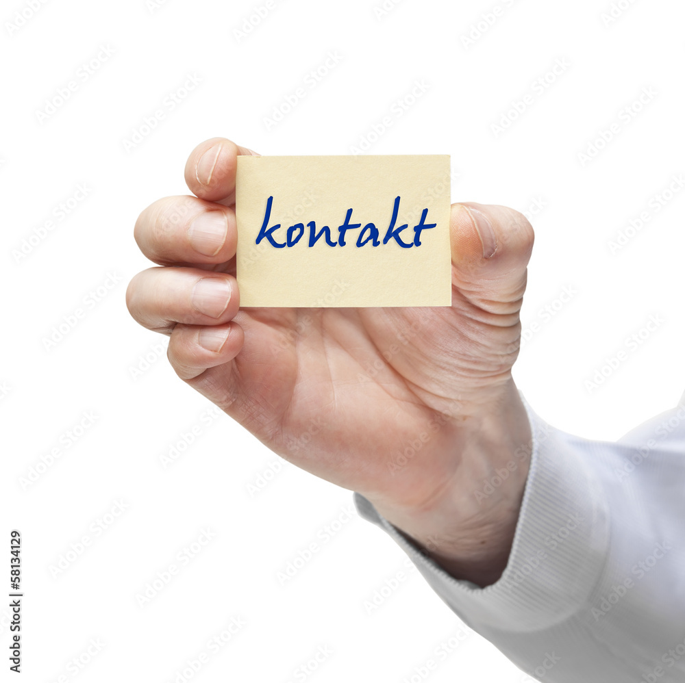 Hand mit Notiz, Zettel mit Text: Hand mit Notiz, Zettel mit Text: