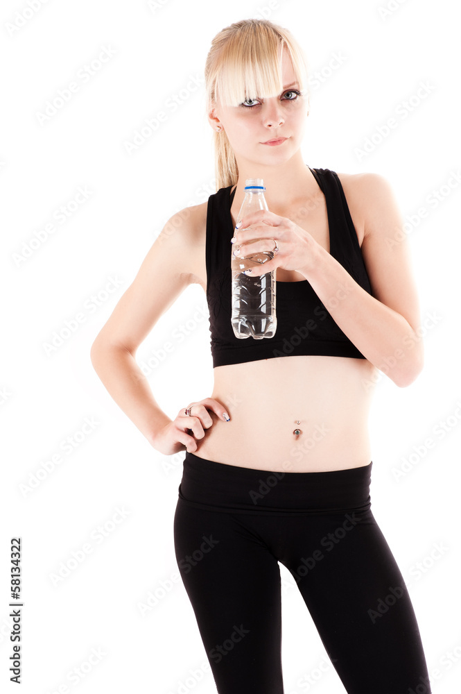 attractive woman drinks water attractive woman drinks water
