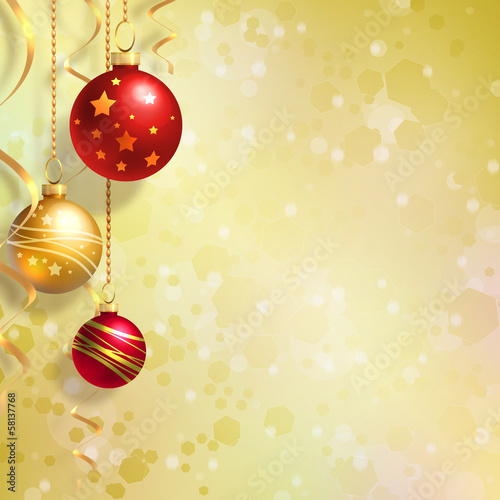 Christmas background with balls