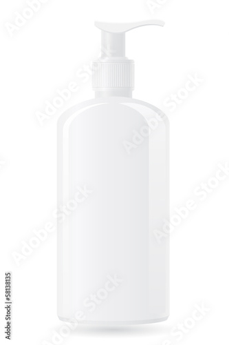 plastic bottle with a spray vector illustration