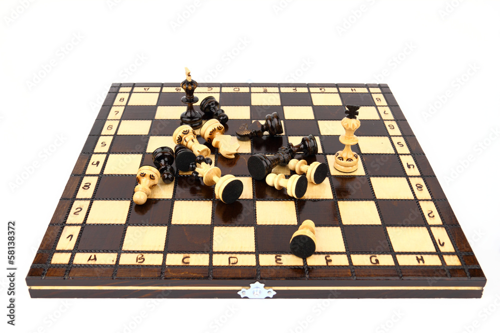 Chess figures on the chessboard Chess figures on the chessboard