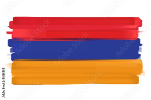 Armenian hand painted flag