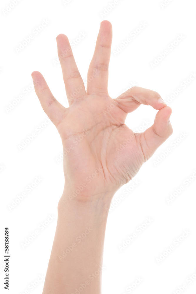 male hand showing okay sign isolated on white male hand showing okay sign isolated on white