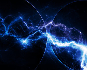 Blue fantasy lightning