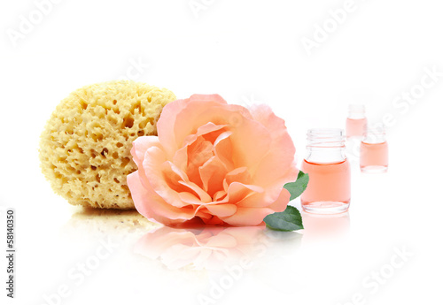 Badeschwamm mit Rose