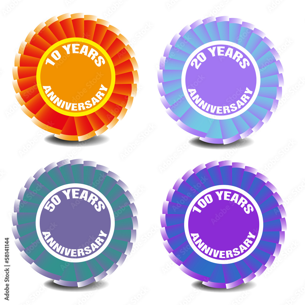 Anniversary badges