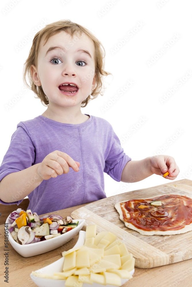 child making pizza child making pizza