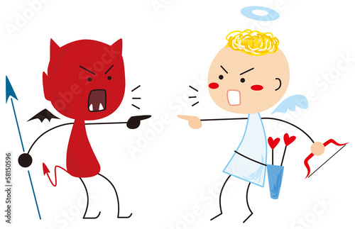 悪魔の子供と天使の口喧嘩