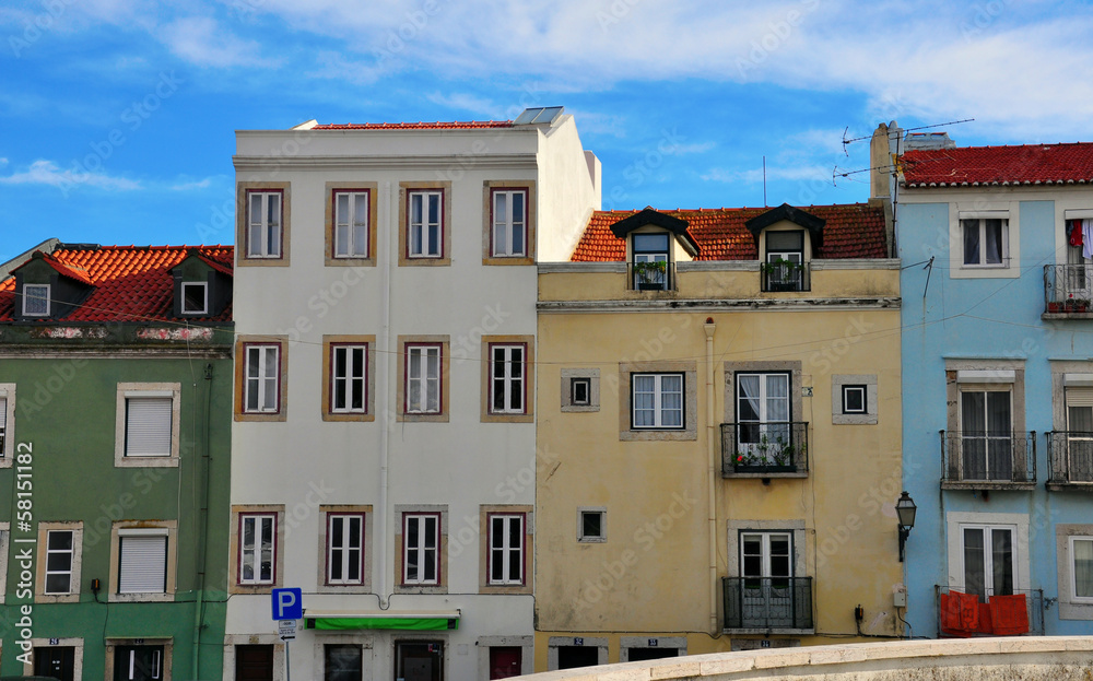 Colorful houses of Alfama