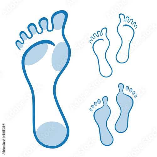Feet illustration made with curved lines