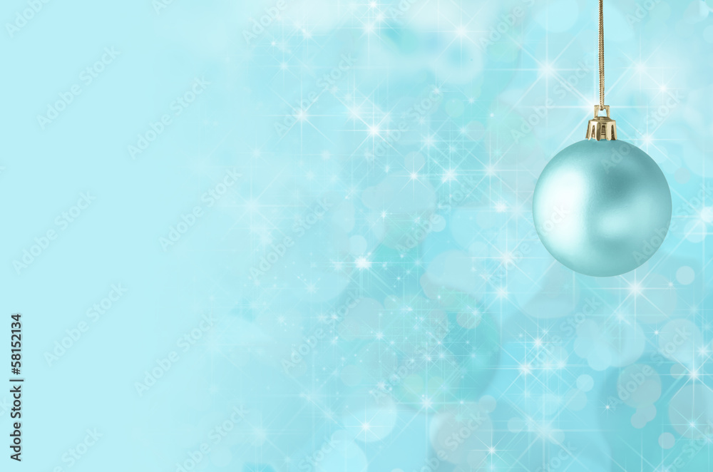 Christmas Bauble on Starry Bokeh Background Christmas Bauble on Starry Bokeh Background