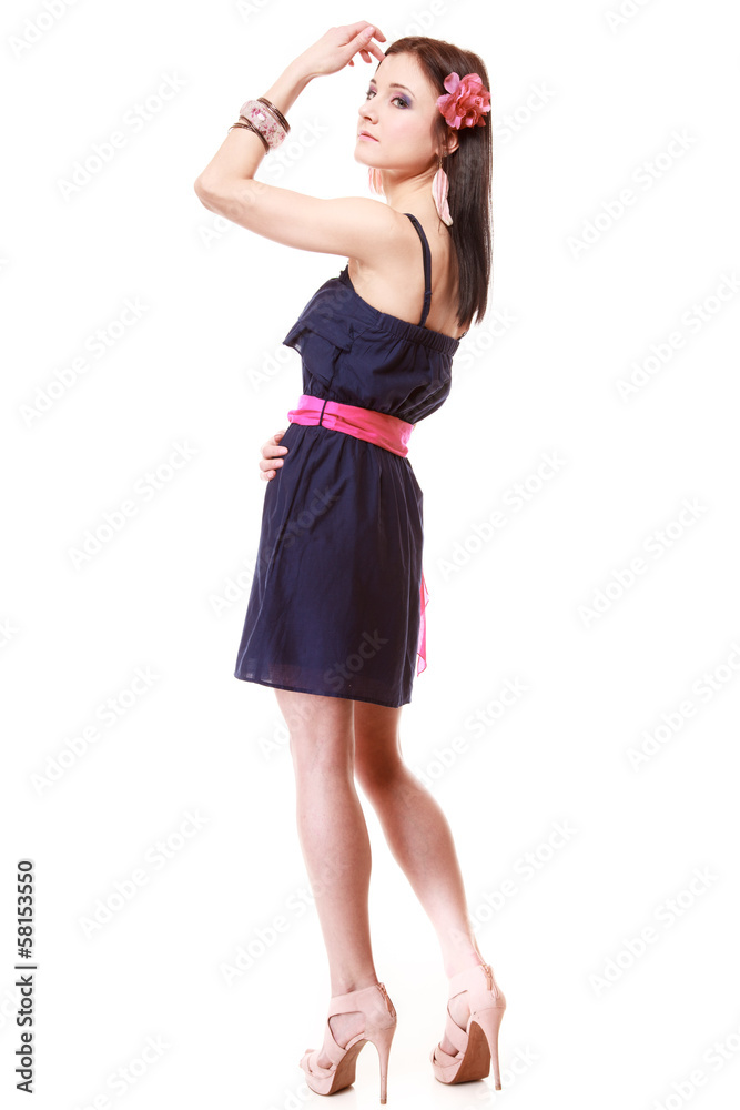 Fototapeta premium Girl in summer style. Fashion photo isolated