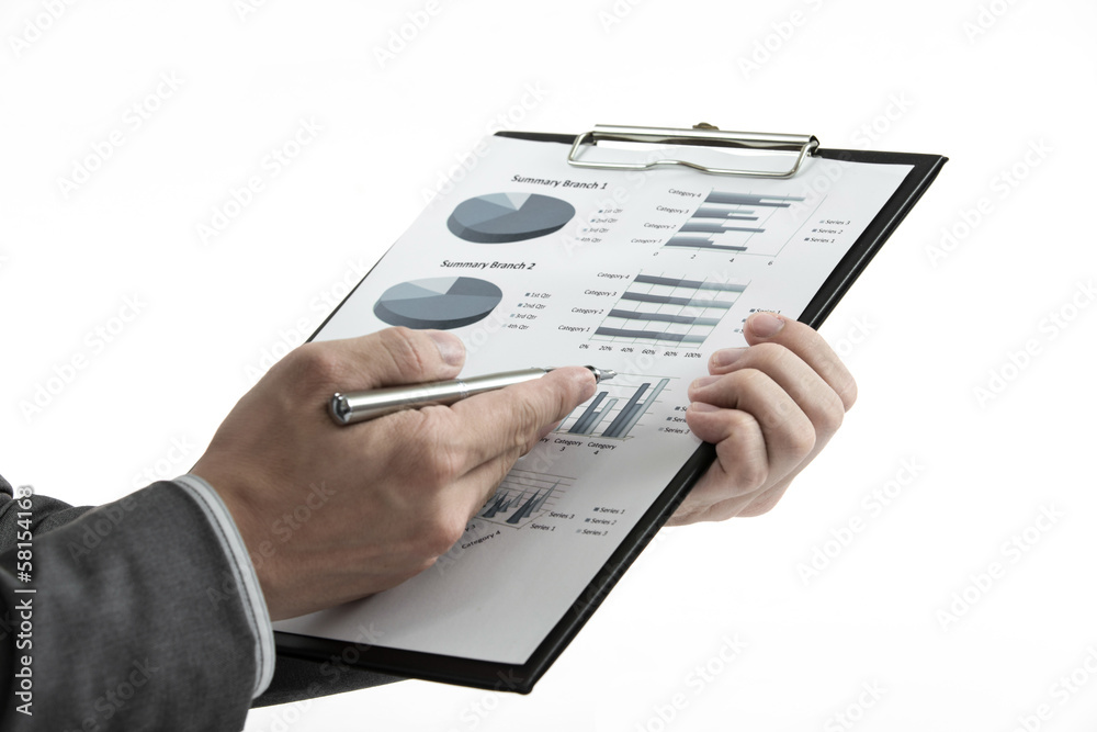 business chart showing financial
