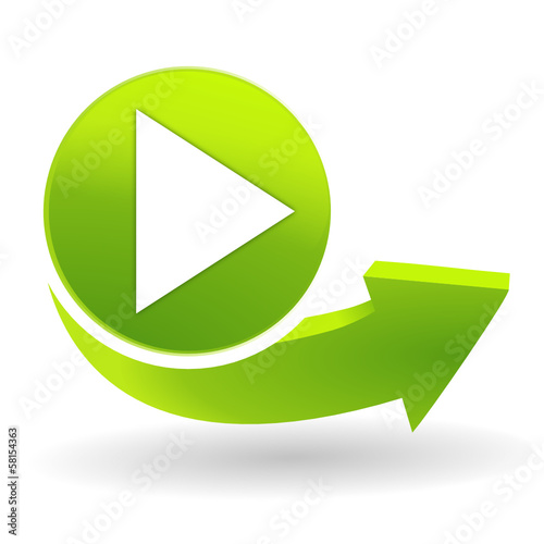 play lecture sur symbole vert