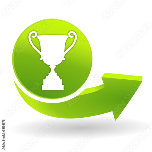 vainqueur sur symbole vert