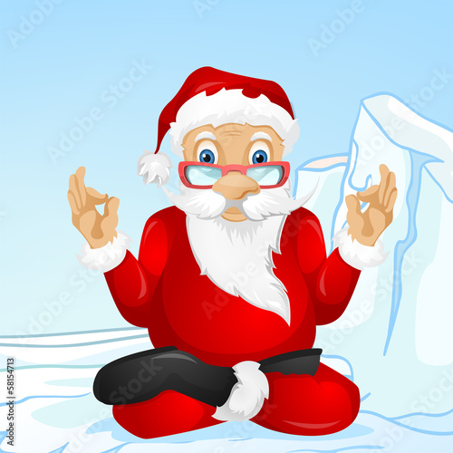 Cartoon Character Santa Claus. Vector EPS 10.