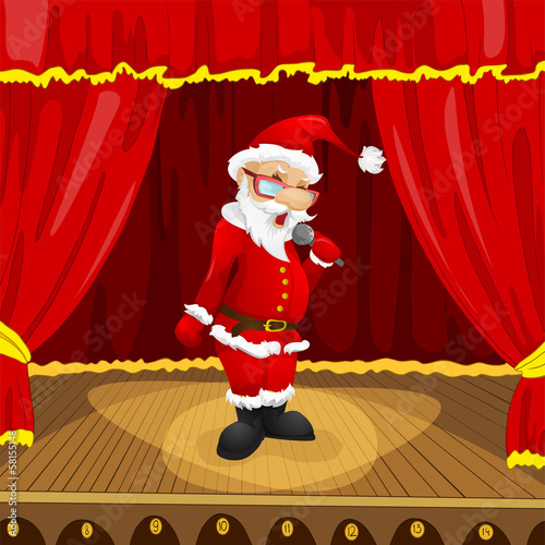 Cartoon Character Santa Claus. Vector EPS 10.
