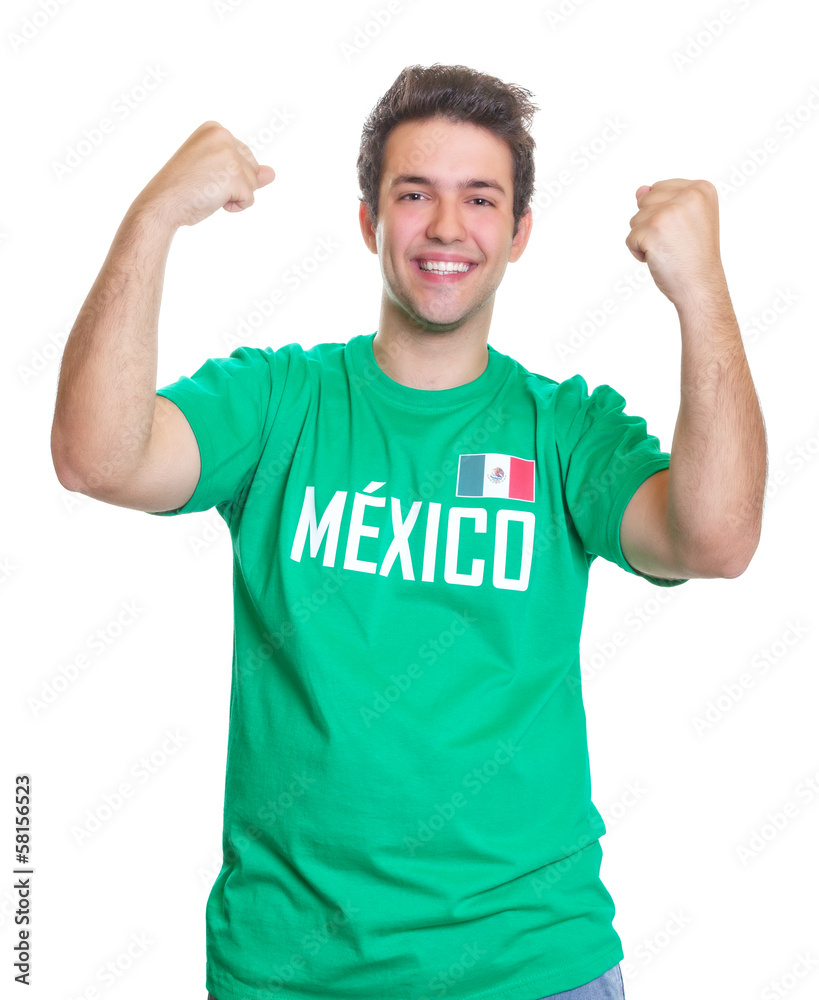 Happy mexican sports fan