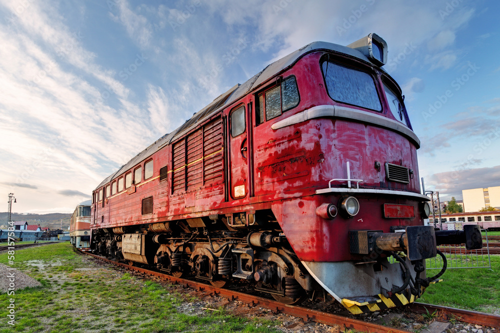 Obraz premium Lokomotywa pociągowa