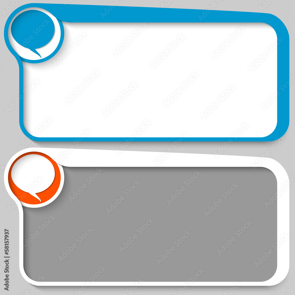 two vector text box and speech bubble two vector text box and speech bubble
