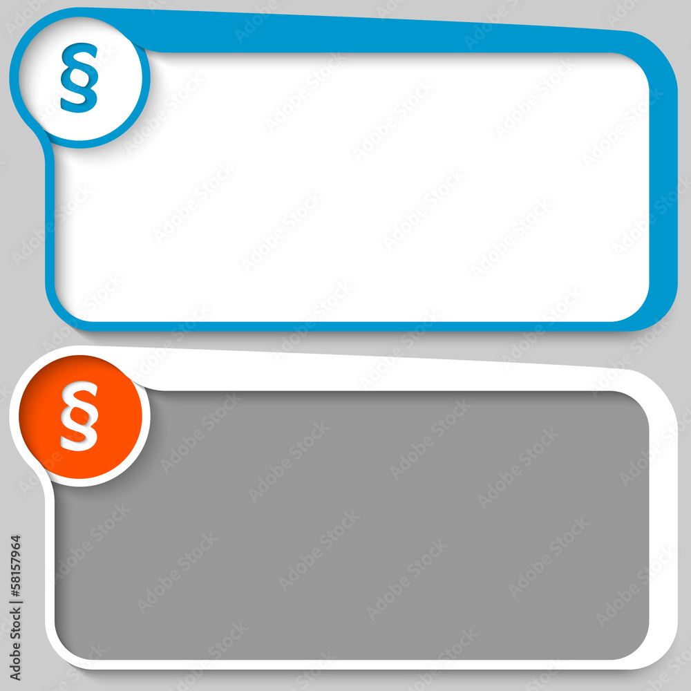 Fototapeta premium two vector text box and paragraph