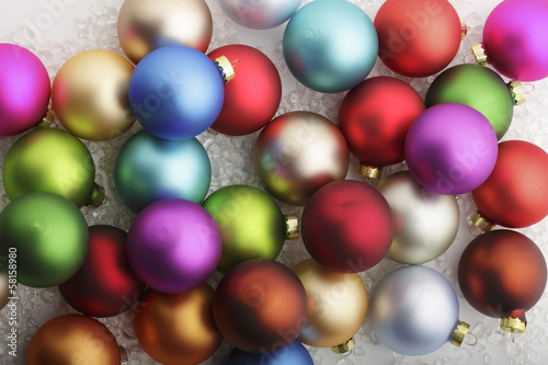 Colorful christmas baubles