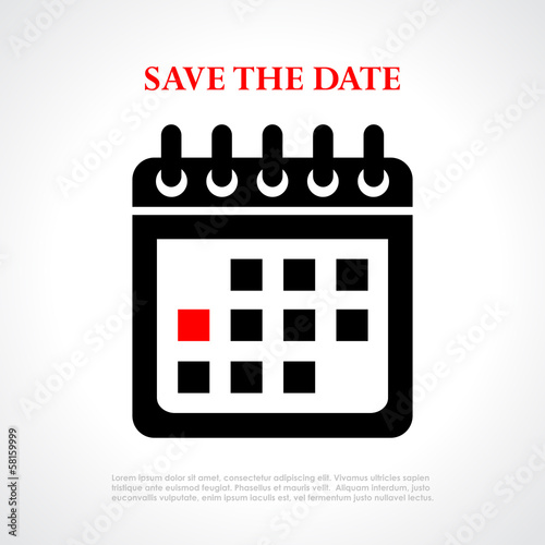 Save the date placard
