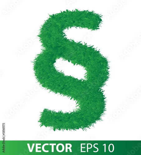 grass alphabet  - symbol