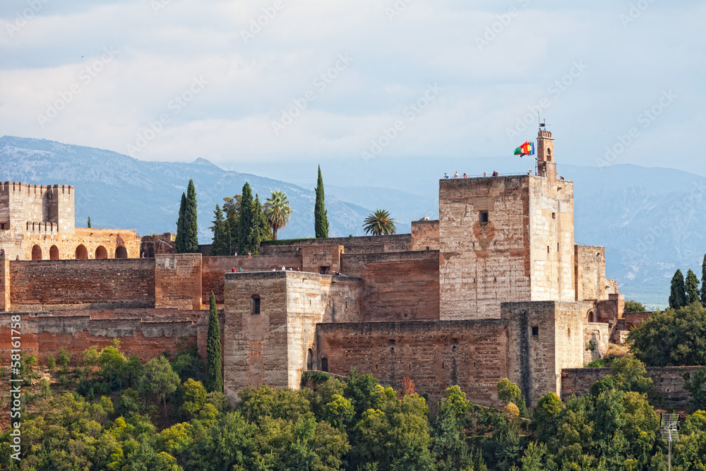 ancient arabic fortress of Alhambra, Granada, Spain ancient arabic fortress of Alhambra, Granada, Spain
