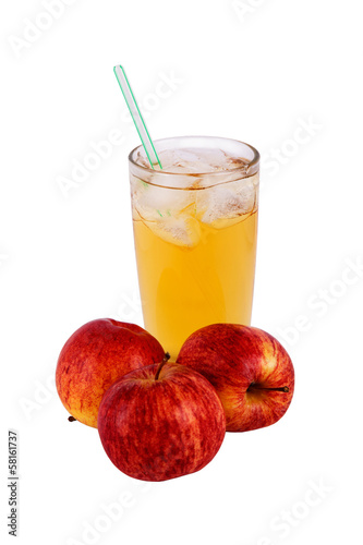 juice and an apple