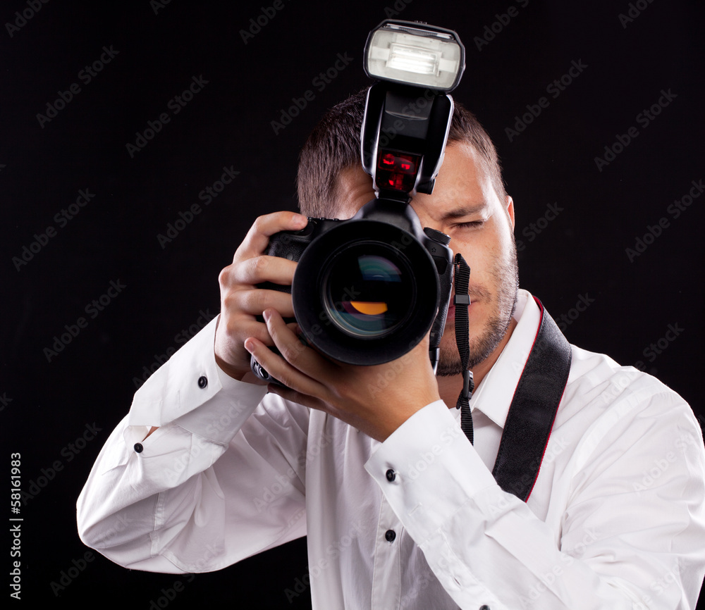 Photographer with camera