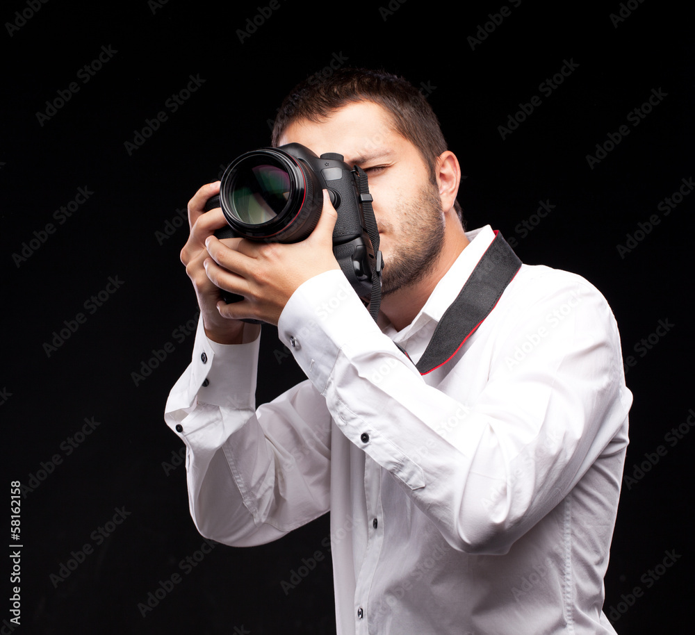 Photographer with camera