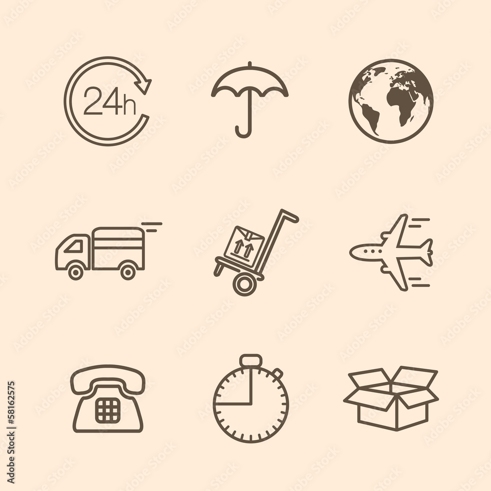 delivery icons delivery icons