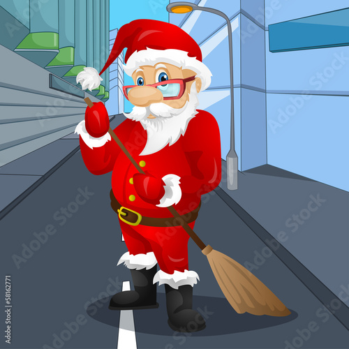 Cartoon Character Santa Claus. Vector EPS 10.
